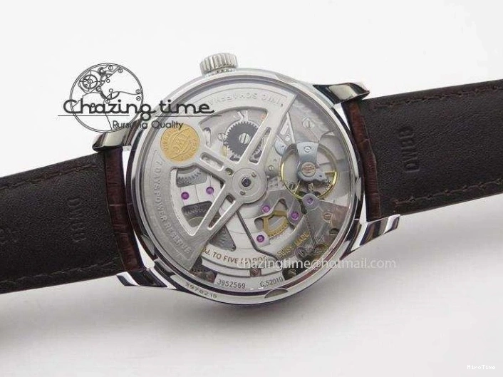 MIROTIME 0726 MoistureWicking Portuguese Real PR IW500704 ZF 1:1 Best Edition On Brown Leather Strap A52010 V 7311